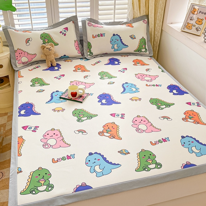 91家纺网 家纺一手货源 找家纺 星座-2025大斜纹复合冰丝凉席 七彩龙