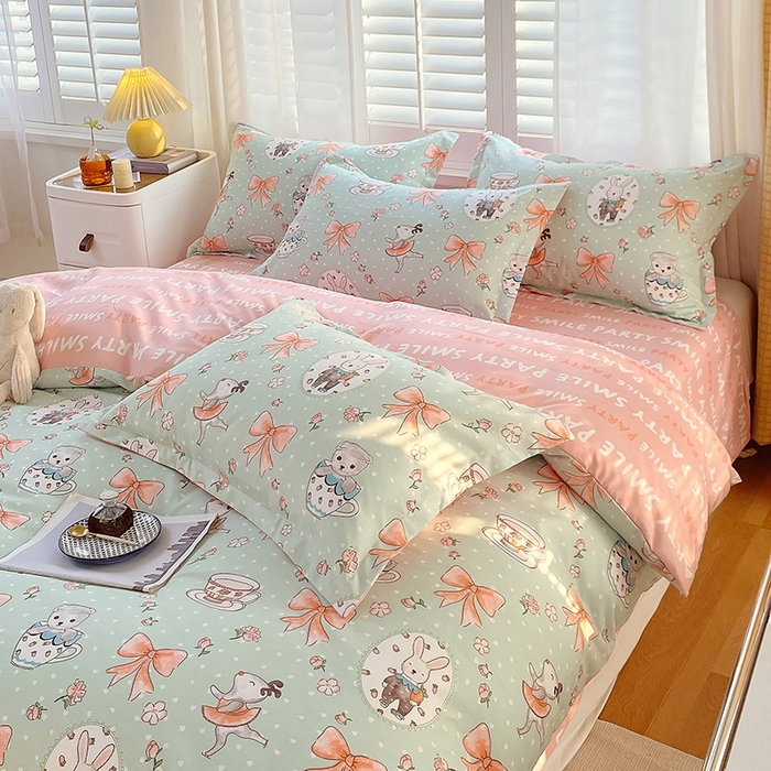 91家纺网 家纺一手货源 找家纺 美宜家 2025新款植物羊绒加厚斜纹磨毛单被套 初享时光