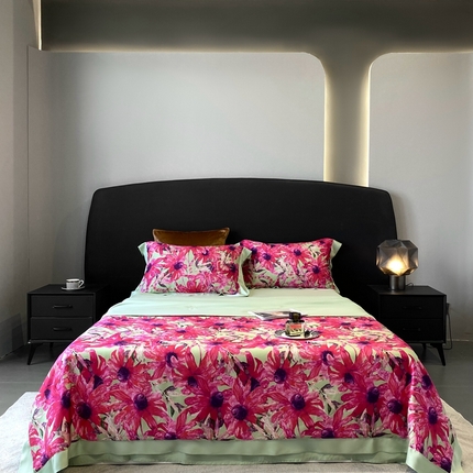 91家纺网 家纺一手货源 找家纺 （总）南通朵美纺织品有限公司 2025新款50支天丝印花夏被四件套