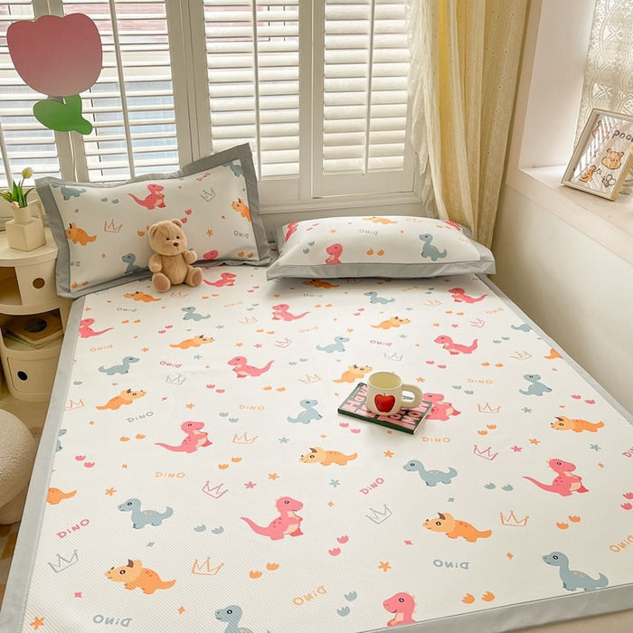 91家纺网 家纺一手货源 找家纺 星座-2025大斜纹复合冰丝凉席 可可龙