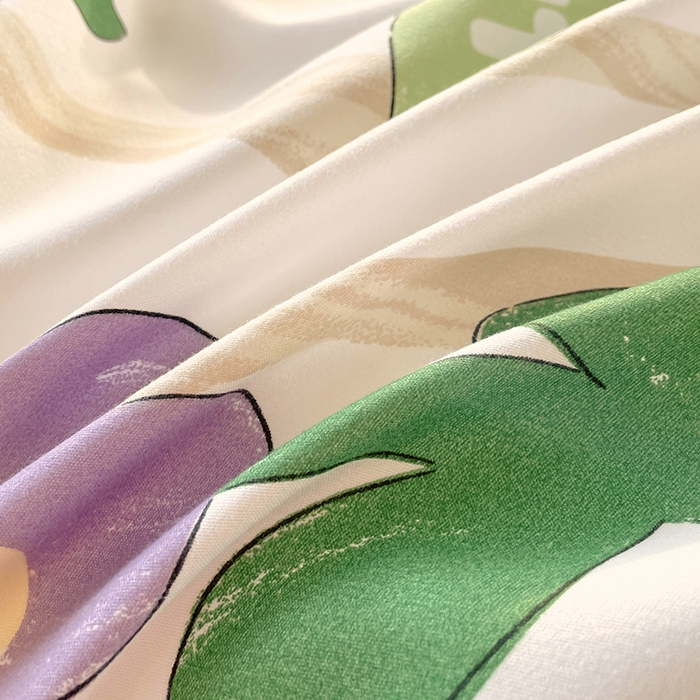 91家纺网 家纺一手货源 找家纺 美宜家 2025新款植物羊绒加厚斜纹磨毛单被套 春意阑珊