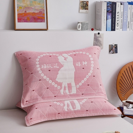 91家纺网 家纺一手货源 找家纺 （总）美宜家 2025新款全棉四层纱布中国风枕巾