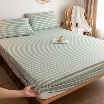 91家纺网 家纺一手货源 找家纺 金泰莱 2025新款全棉老粗布床笠纯棉床笠全棉床笠 鸿雁