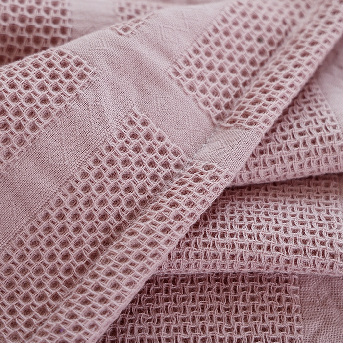 91家纺网 家纺一手货源 找家纺 （总）朴尔毛巾被2024年新品全棉质朴方格风立体华夫格透气纱布枕巾