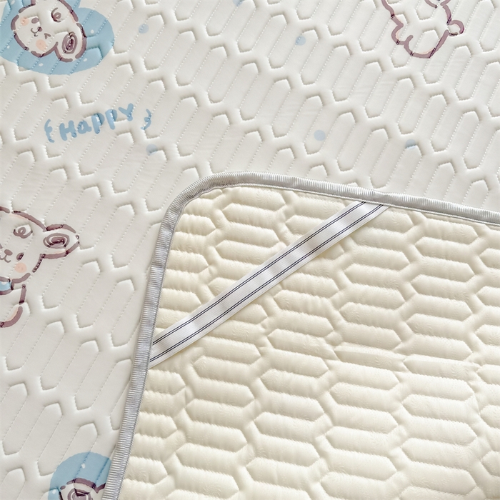 91家纺网 家纺一手货源 找家纺 慕尚家纺 2025新款凉感丝印花乳胶凉席 淘气狗