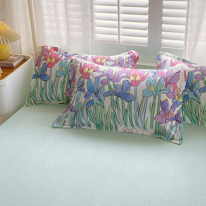 91家纺网 家纺一手货源 找家纺 美宜家 2025新款植物羊绒加厚斜纹磨毛单被套 花丛小兔