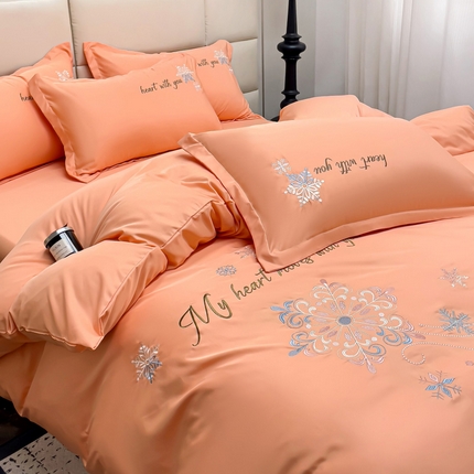 91家纺网 家纺一手货源 找家纺 （总）恋佳居 2025新款水洗真丝刺绣四件套