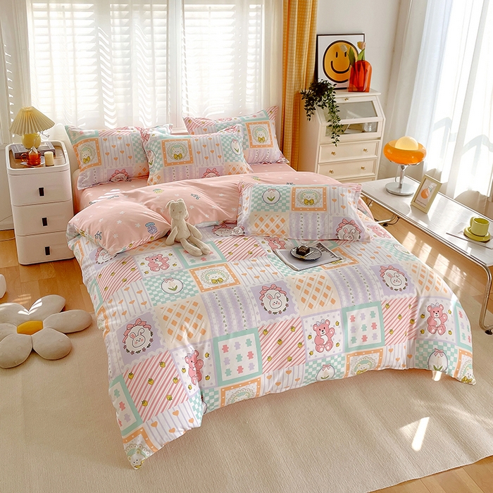 91家纺网 家纺一手货源 找家纺 美宜家 2025新款植物羊绒加厚斜纹磨毛单被套 艾瑞莎