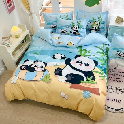 91家纺网 家纺一手货源 找家纺 （总）宝薇家纺2025春夏新品数码印花60支有氧真丝水洗夏季天丝四件套