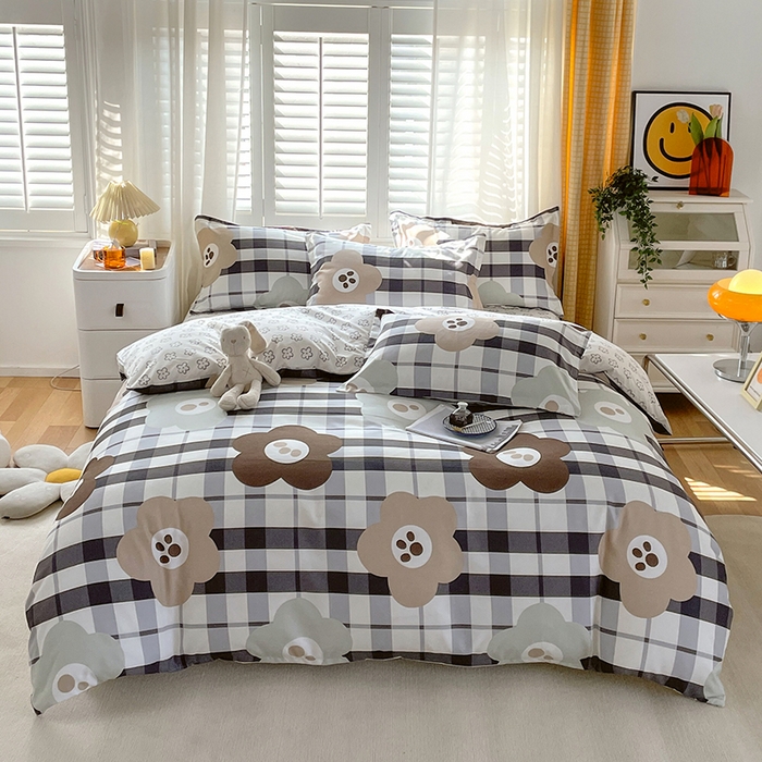 91家纺网 家纺一手货源 找家纺 美宜家 2025新款植物羊绒加厚斜纹磨毛单被套 格致花韵