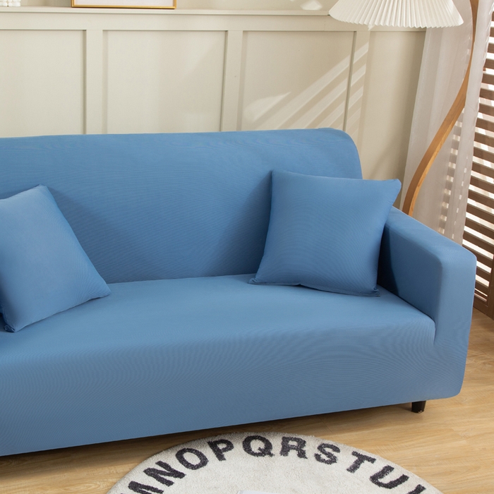 91家纺网 家纺一手货源 找家纺 兴妮雅家纺 2024新款凉感丝沙发套 凉感丝雾蓝