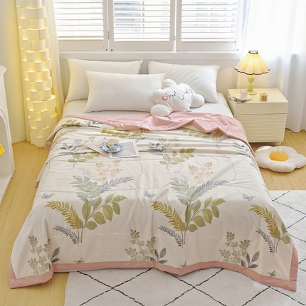 德芙 2024新款全棉小碎花夏被被子被芯 万顷琉璃