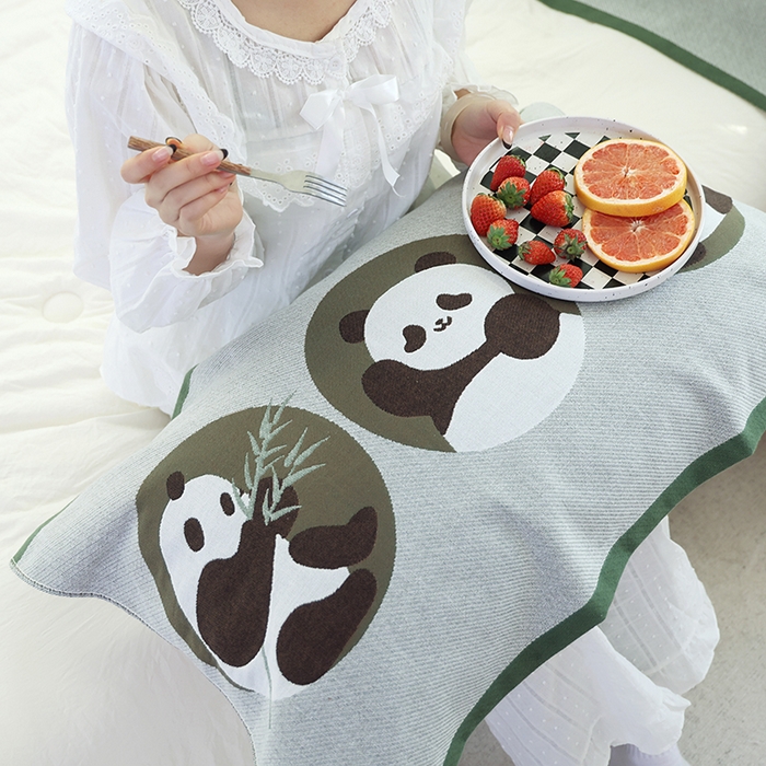 91家纺网 家纺一手货源 找家纺 朴尔毛巾被2024年新品全棉细纱编织纹AB版透气枕巾 花萌萌-绿52*78cm