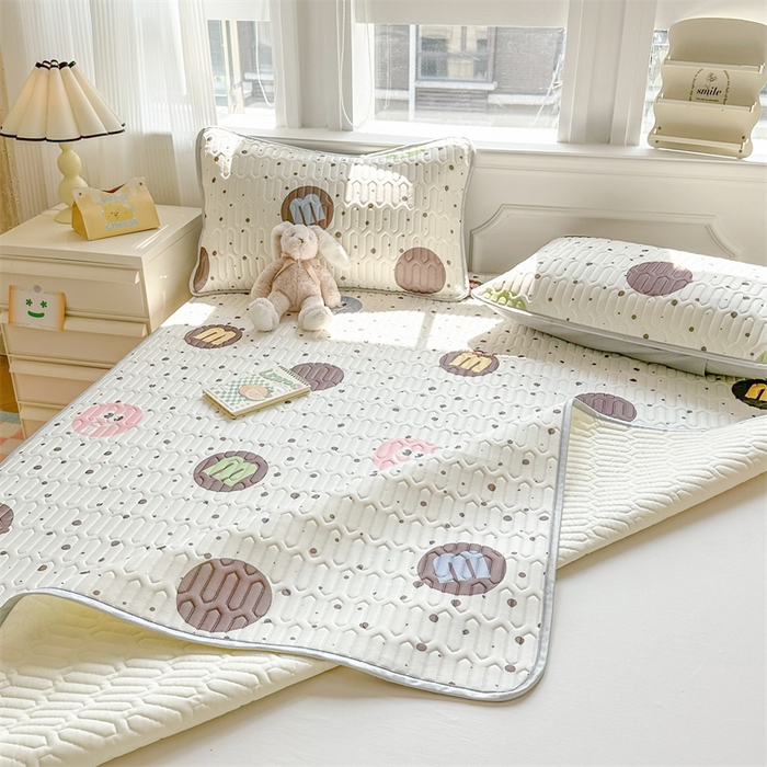 91家纺网 家纺一手货源 找家纺 （总）慕尚家纺 2025新款凉感丝印花乳胶凉席