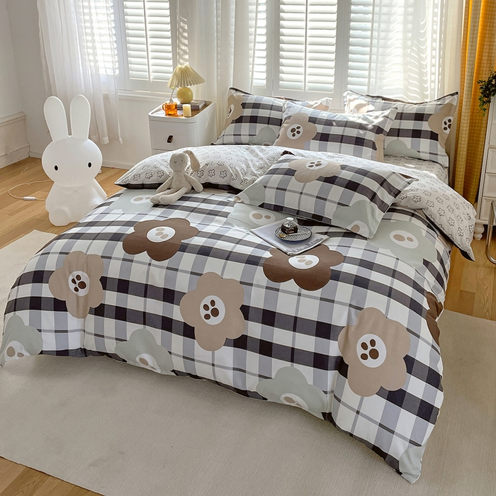 91家纺网 家纺一手货源 找家纺 美宜家 2025新款植物羊绒加厚斜纹磨毛单被套 格致花韵