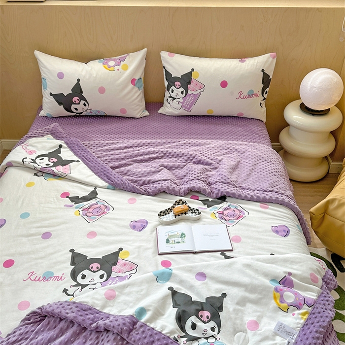 91家纺网 家纺一手货源 找家纺 （总）大彩 2024新款全棉豆豆绒大豆夏凉被