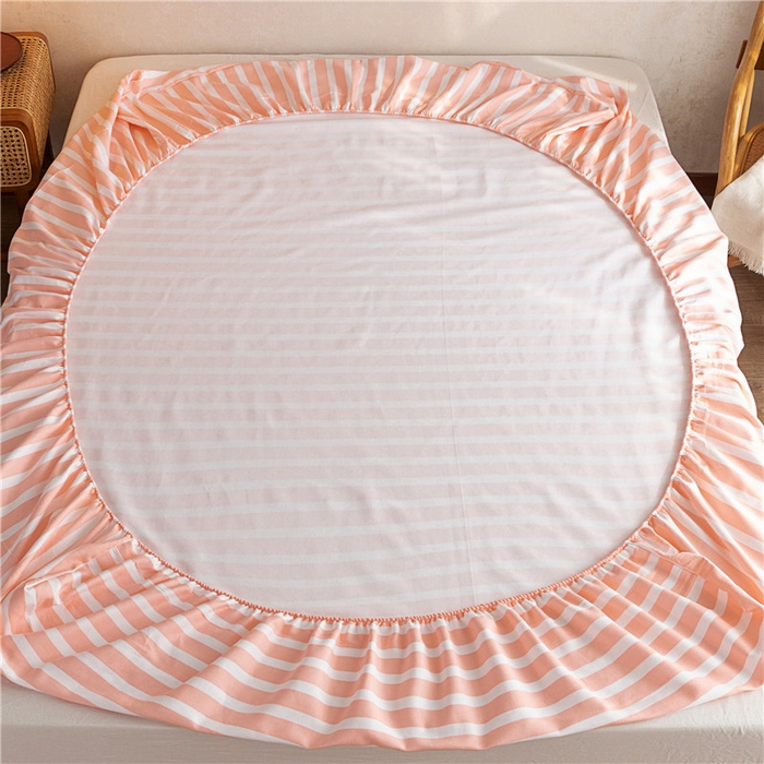 91家纺网 家纺一手货源 找家纺 金泰莱 2025新款全棉老粗布床笠纯棉床笠全棉床笠 粉代