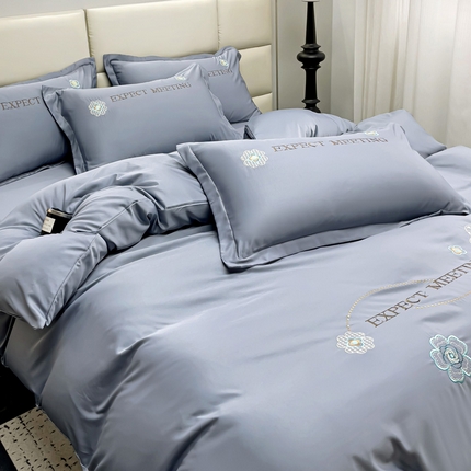 91家纺网 家纺一手货源 找家纺 （总）恋佳居 2025新款水洗真丝刺绣四件套