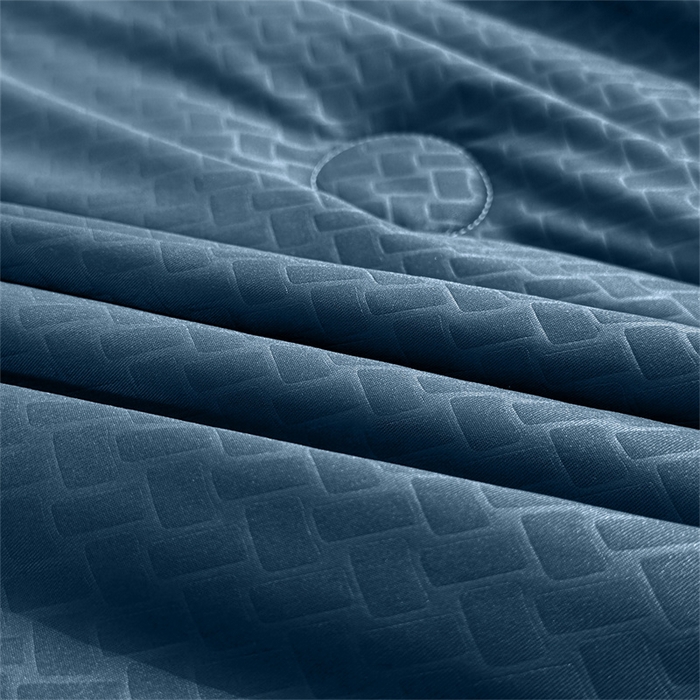 91家纺网 家纺一手货源 找家纺 古吉梦 2024新款水洗真丝提花夏被--迪梦 星空蓝+山灰