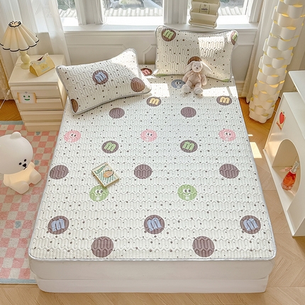 91家纺网 家纺一手货源 找家纺 慕尚家纺 2025新款凉感丝印花乳胶凉席 m豆