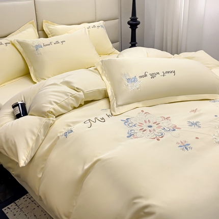 91家纺网 家纺一手货源 找家纺 （总）恋佳居 2025新款水洗真丝刺绣四件套