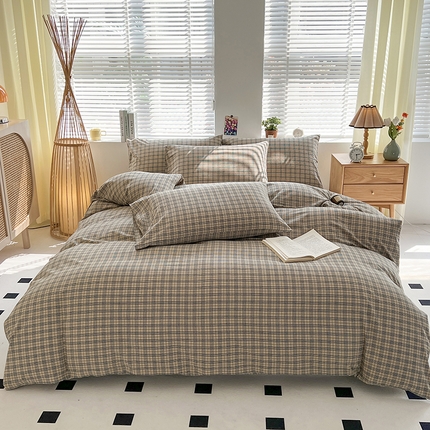 梦莱斯 2024新款亲肤水洗棉四件套 科迪咖