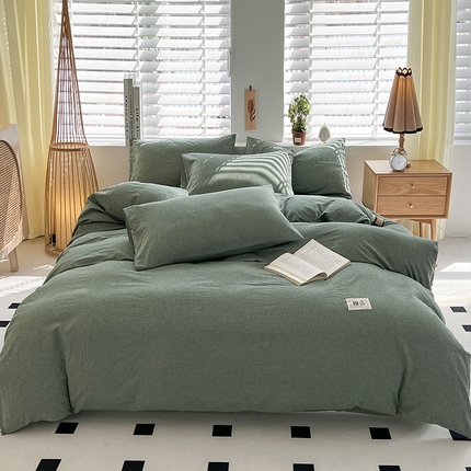 梦莱斯 2024新款亲肤水洗棉四件套 邮绿