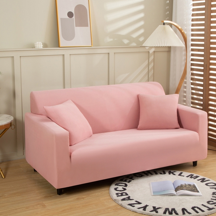 91家纺网 家纺一手货源 找家纺 兴妮雅家纺 2024新款凉感丝沙发套 凉感丝粉色