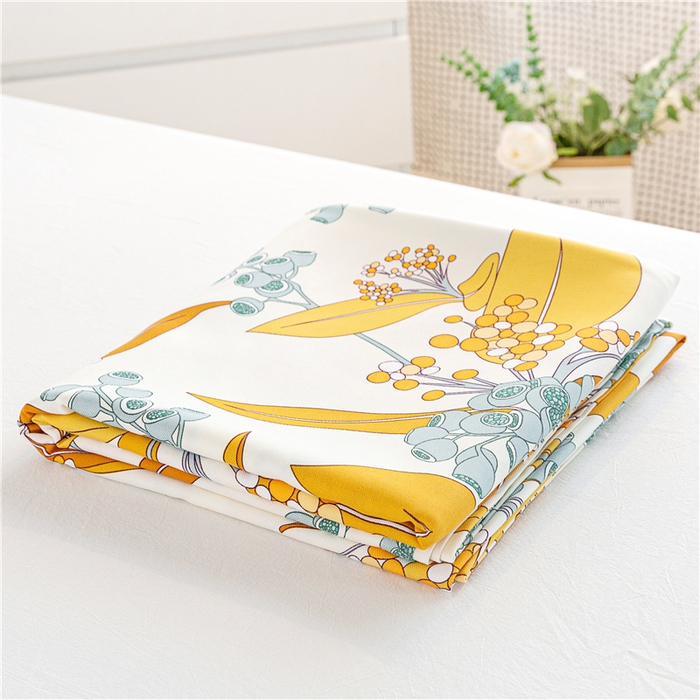 91家纺网 家纺一手货源 找家纺 金泰莱 2025新款印花竹纤维凉席三件套软凉席竹席盖毯子 洛神-米