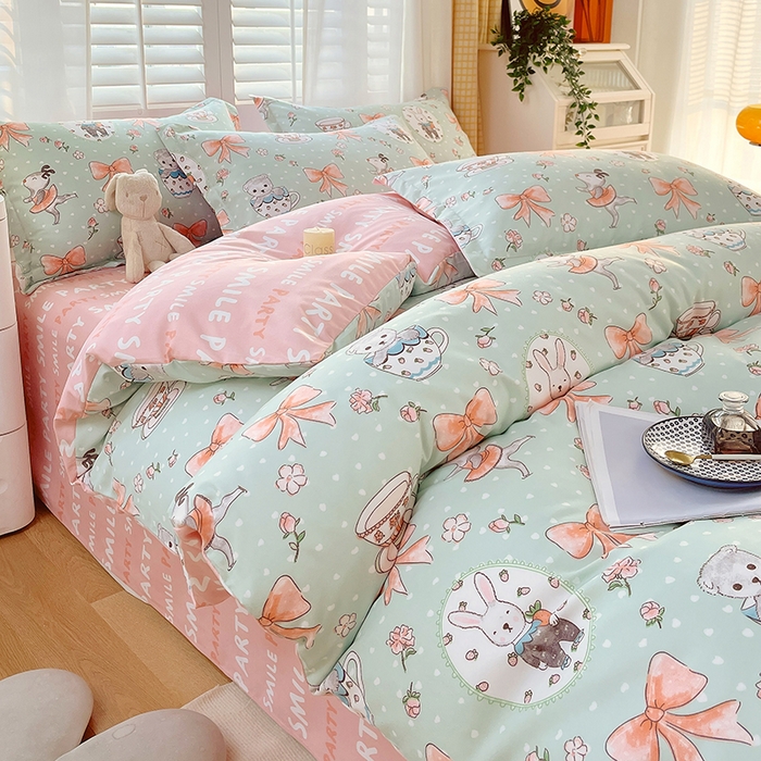 91家纺网 家纺一手货源 找家纺 美宜家 2025新款植物羊绒加厚斜纹磨毛单被套 初享时光