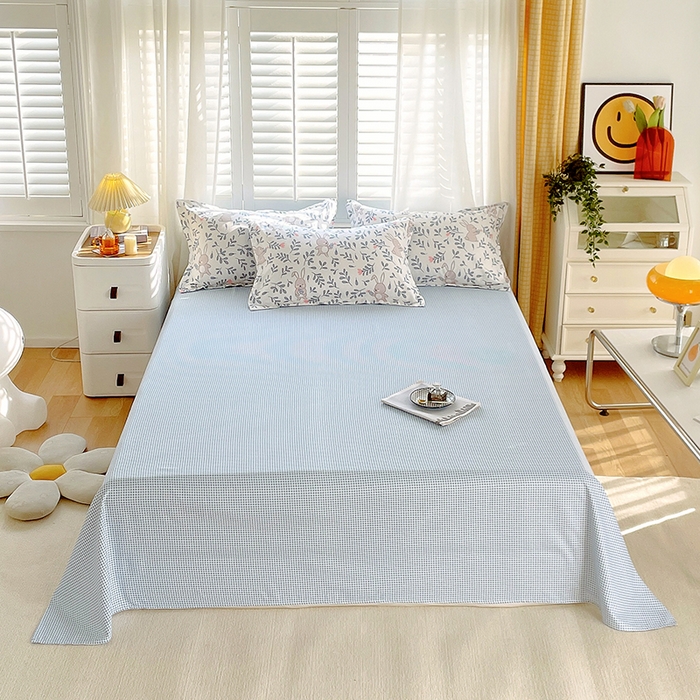 91家纺网 家纺一手货源 找家纺 美宜家  2025新款植物羊绒加厚斜纹磨毛单被套四件套 萌萌兔