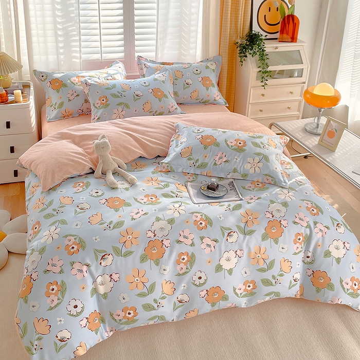 91家纺网 家纺一手货源 找家纺 （总）美宜家  2025新款植物羊绒加厚斜纹磨毛单被套四件套