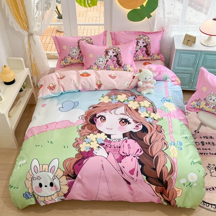 91家纺网 家纺一手货源 找家纺 （总）宝薇家纺2025春夏新品数码印花60支有氧真丝水洗夏季天丝四件套