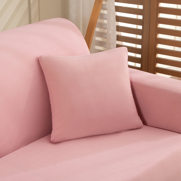 91家纺网 家纺一手货源 找家纺 兴妮雅家纺 2024新款凉感丝沙发套 凉感丝粉色