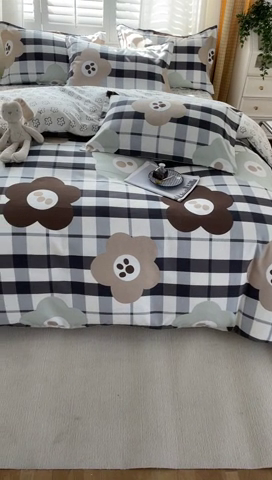 91家纺网 家纺一手货源 找家纺 美宜家 2025新款植物羊绒加厚斜纹磨毛单被套 格致花韵