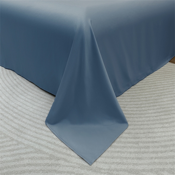 91家纺网 家纺一手货源 找家纺 古吉梦 2024新款水洗真丝提花四件套--熊猫 星空蓝