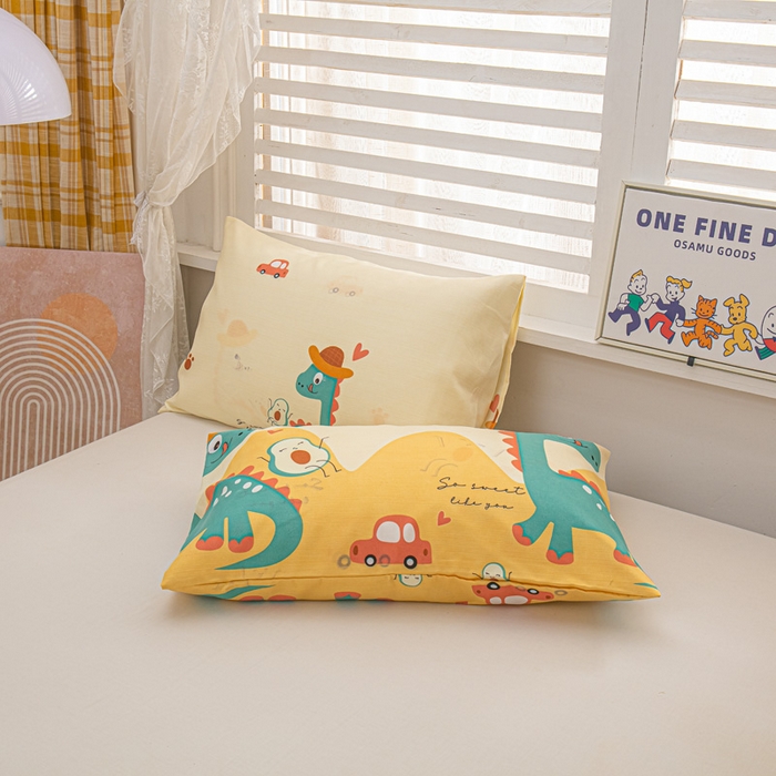 91家纺网 家纺一手货源 找家纺 莎臣豹 2025新款植物羊绒印花四件套 恐龙乐园