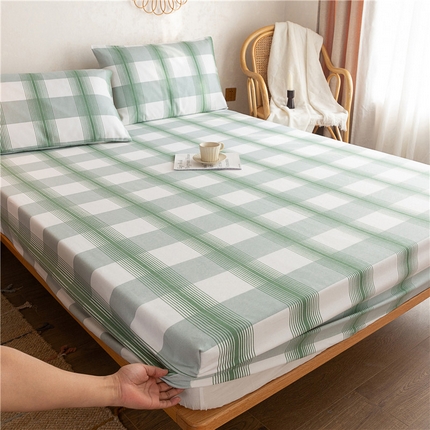 91家纺网 家纺一手货源 找家纺 金泰莱 2025新款全棉老粗布床笠纯棉床笠全棉床笠 本真