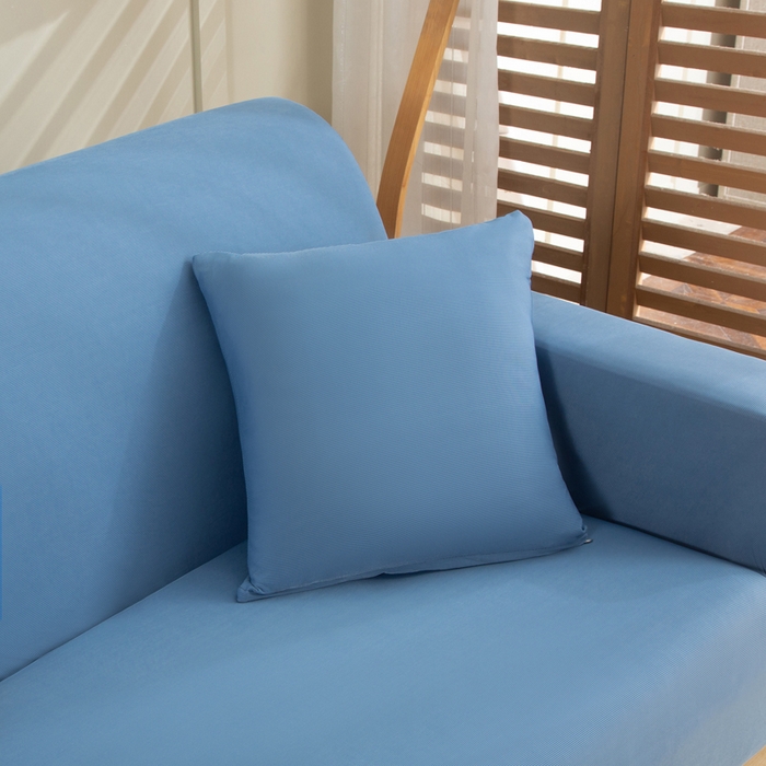 91家纺网 家纺一手货源 找家纺 兴妮雅家纺 2024新款凉感丝沙发套 凉感丝雾蓝