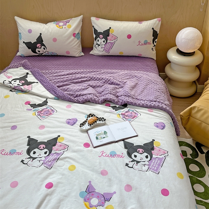 91家纺网 家纺一手货源 找家纺 （总）大彩 2024新款全棉豆豆绒大豆夏凉被