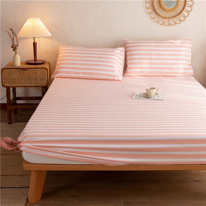 91家纺网 家纺一手货源 找家纺 金泰莱 2025新款全棉老粗布床笠纯棉床笠全棉床笠 粉代