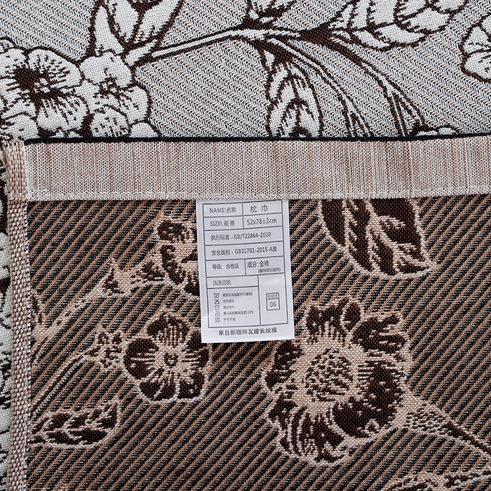 91家纺网 家纺一手货源 找家纺 朴尔毛巾被2024年新品全棉细纱编织纹AB版透气枕巾 香水绣球52*78cm