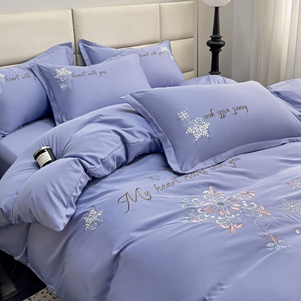 91家纺网 家纺一手货源 找家纺 （总）恋佳居 2025新款水洗真丝刺绣四件套