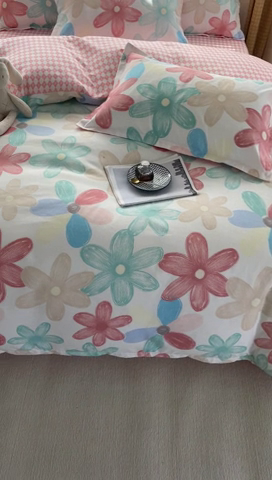 91家纺网 家纺一手货源 找家纺 美宜家 2025新款植物羊绒加厚斜纹磨毛单被套 花束之美