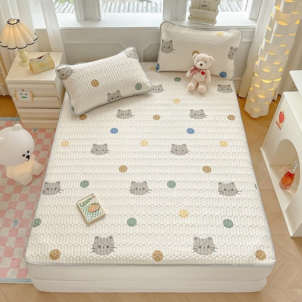 91家纺网 家纺一手货源 找家纺 （总）慕尚家纺 2025新款凉感丝印花乳胶凉席