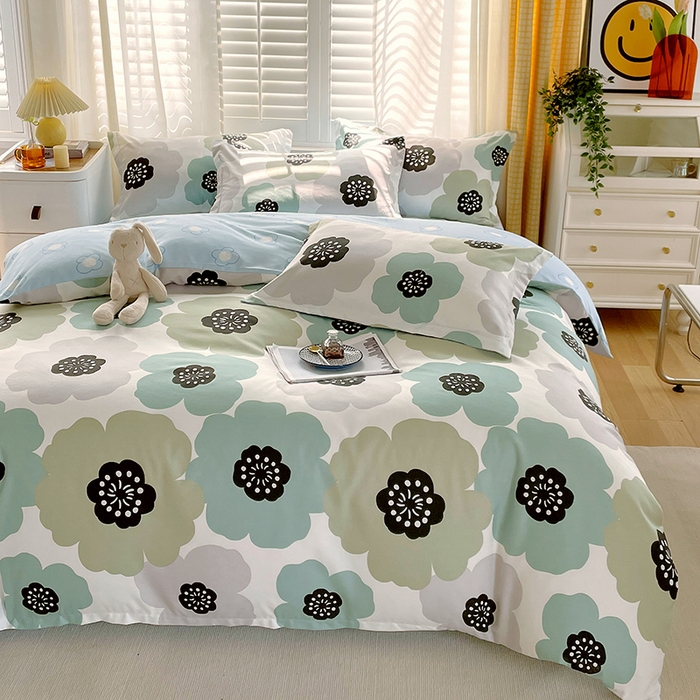 91家纺网 家纺一手货源 找家纺 美宜家 2025新款植物羊绒加厚斜纹磨毛单被套 七里香