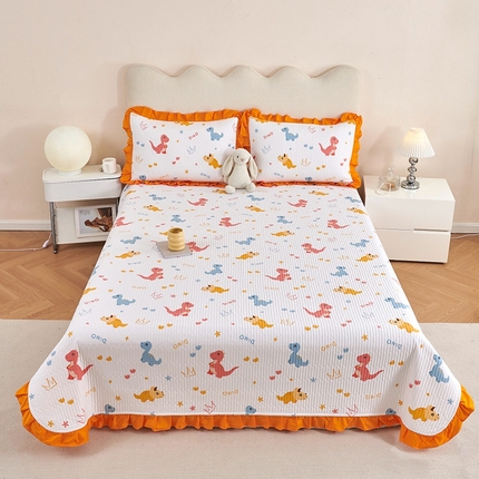 91家纺网 家纺一手货源 找家纺 金帛坊 2024新款全棉床盖夏被四件套 可可龙