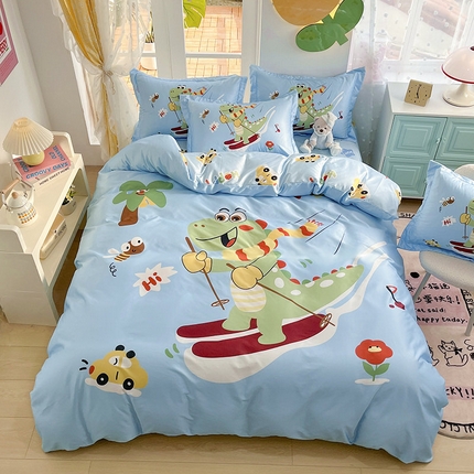 91家纺网 家纺一手货源 找家纺 （总）宝薇家纺2025春夏新品数码印花60支有氧真丝水洗夏季天丝四件套