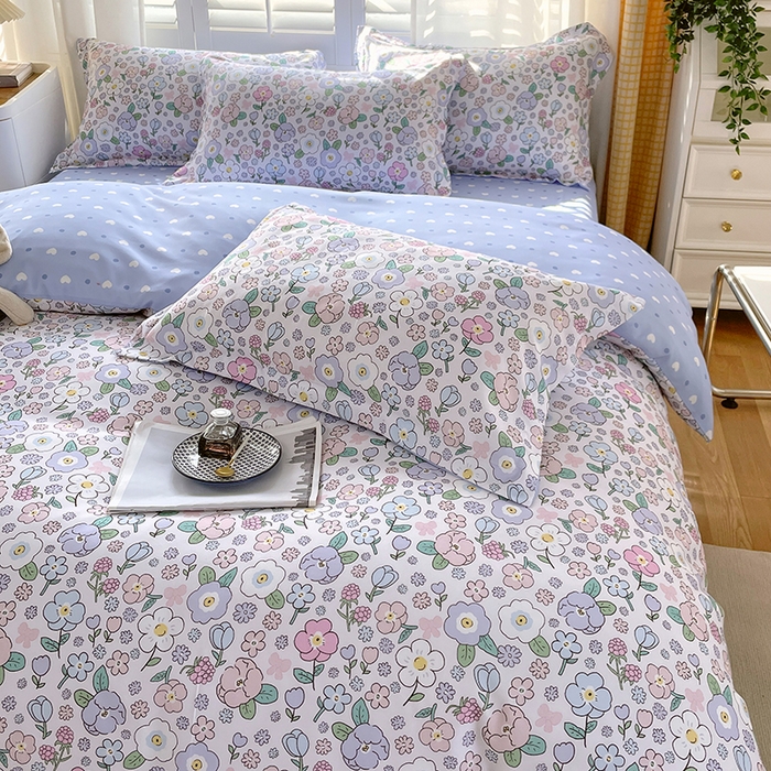 91家纺网 家纺一手货源 找家纺 美宜家 2025新款植物羊绒加厚斜纹磨毛单被套 紫菀