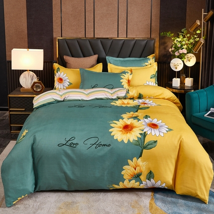 91家纺网 家纺一手货源 找家纺 （总）美宜家 2025新款磨毛大版印花四件套